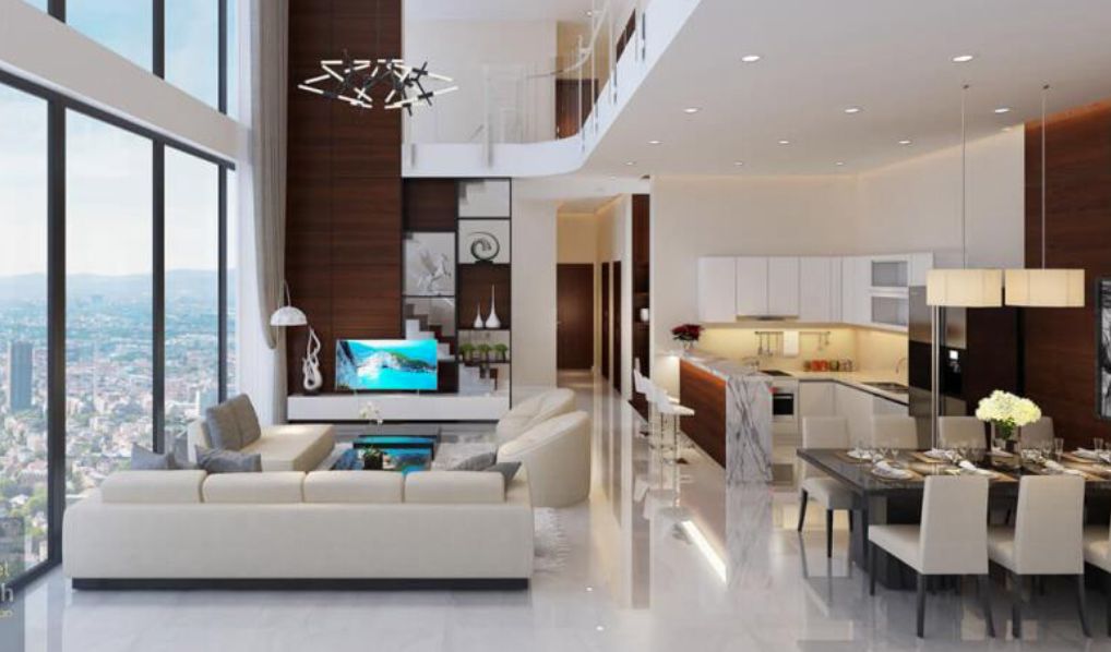 Bán căn penthouse Sunshine Crystal River, hướng Đông Bắc, DT 220m2, view nội khu